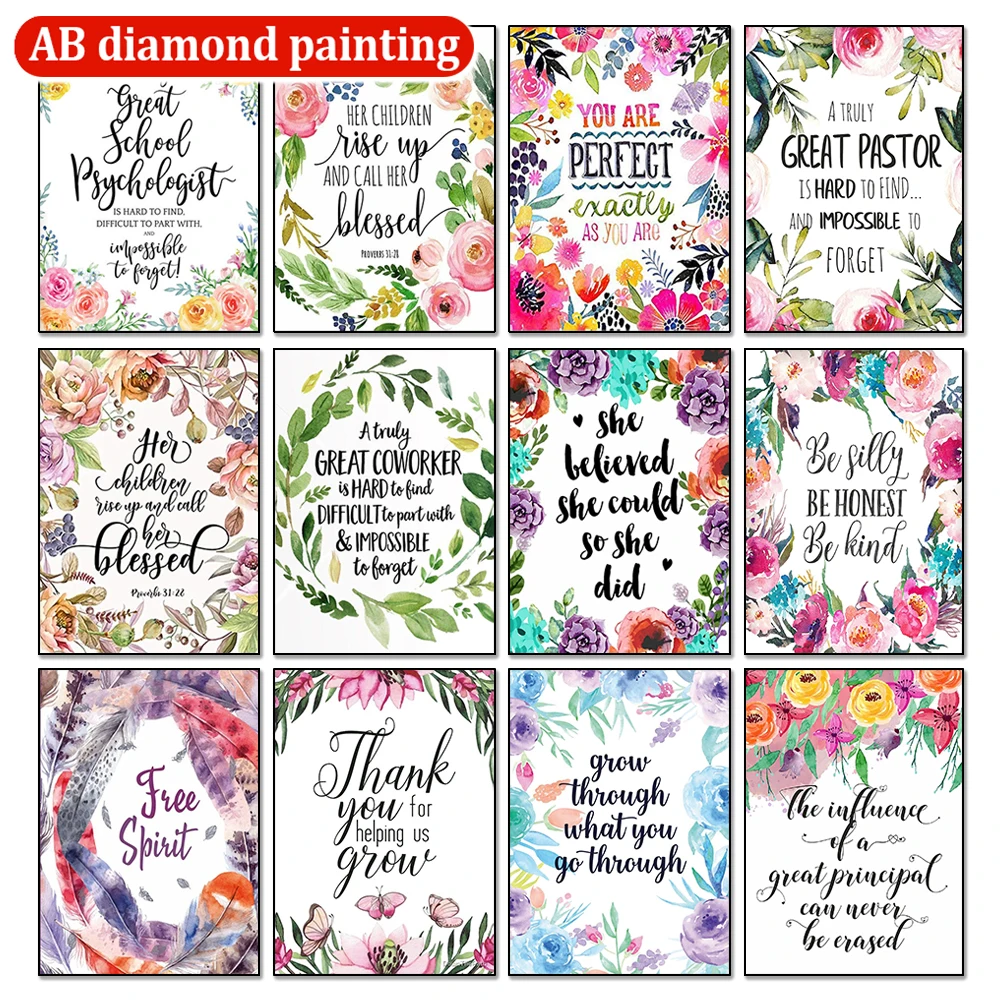 Photo Mosaic Print - Kit de peinture diamant bricolage, message