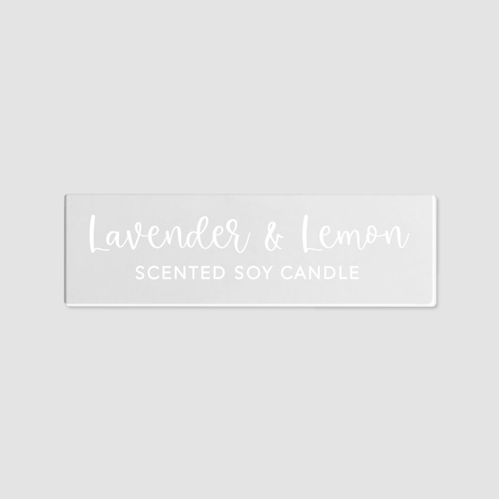 Personalised Candle Label - Étiquettes autocollantes transparentes personnalisées pour bougies,