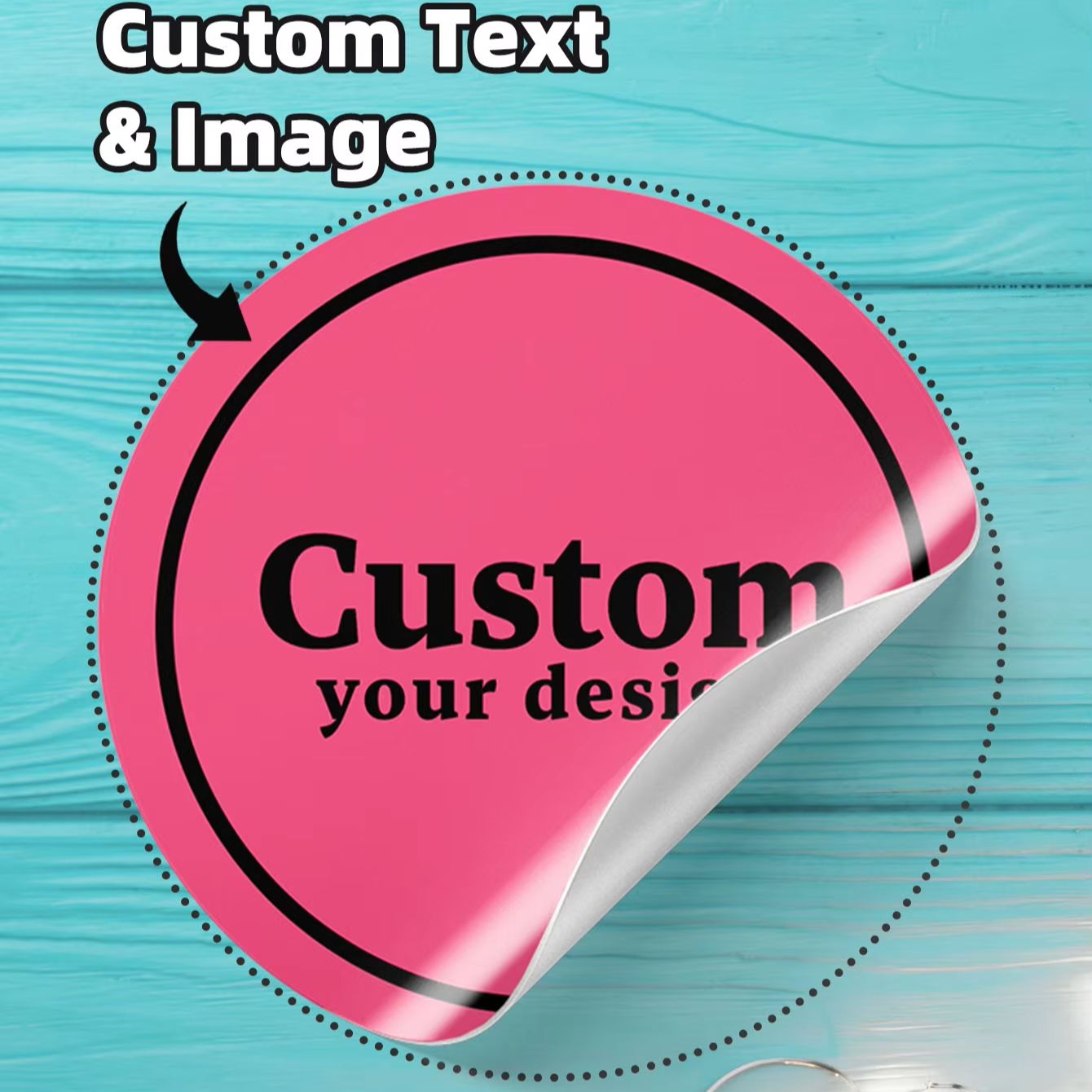 Personalised Candle Label - Autocollants ronds imperméables personnalisés, avec texte