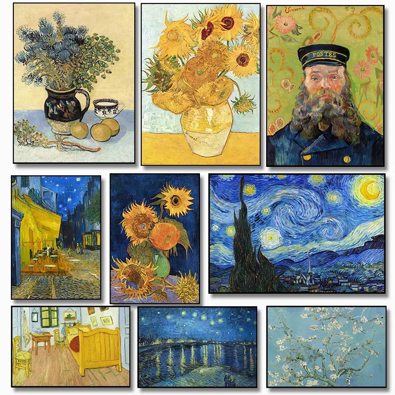 Photo Mosaic Print - Peinture au diamant, artiste célèbre Vincent