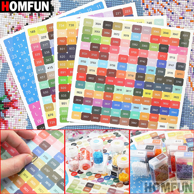 Photo Mosaic Print - HOMFUN diamant peinture DMC couleurs numéro
