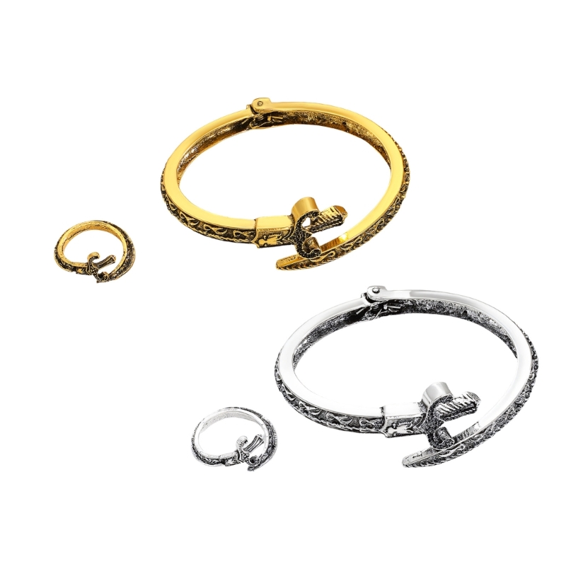Coordinates Bracelet - Bracelet manchette réglable inspiré du serpent,