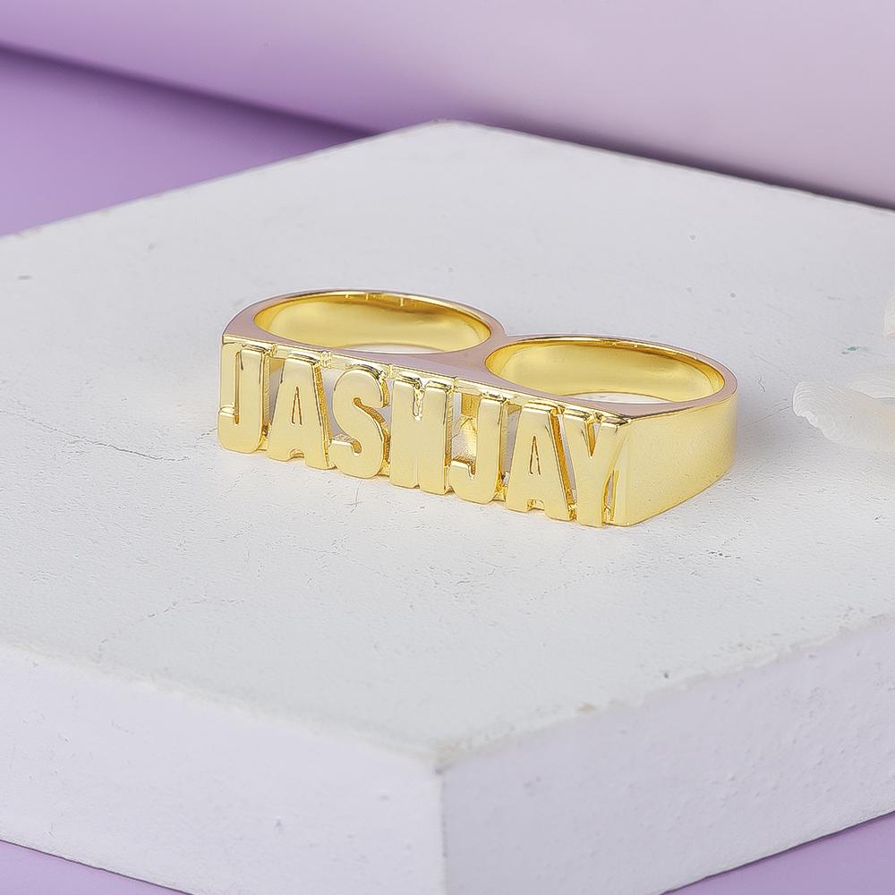 Bague avec nom personnalisé, D - Initial Ring Custom avis et prix