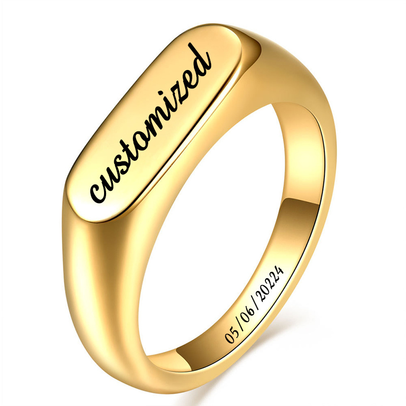 Bagues chevalières personnalis - Initial Ring Custom avis et prix