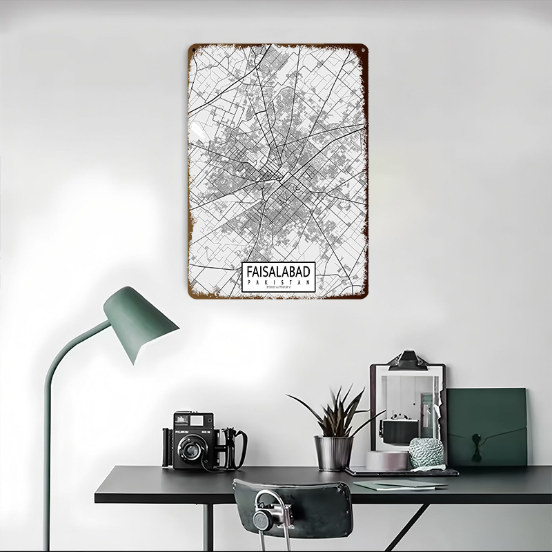 Affiche en tôle légère Carte d - Custom Map Poster avis et prix