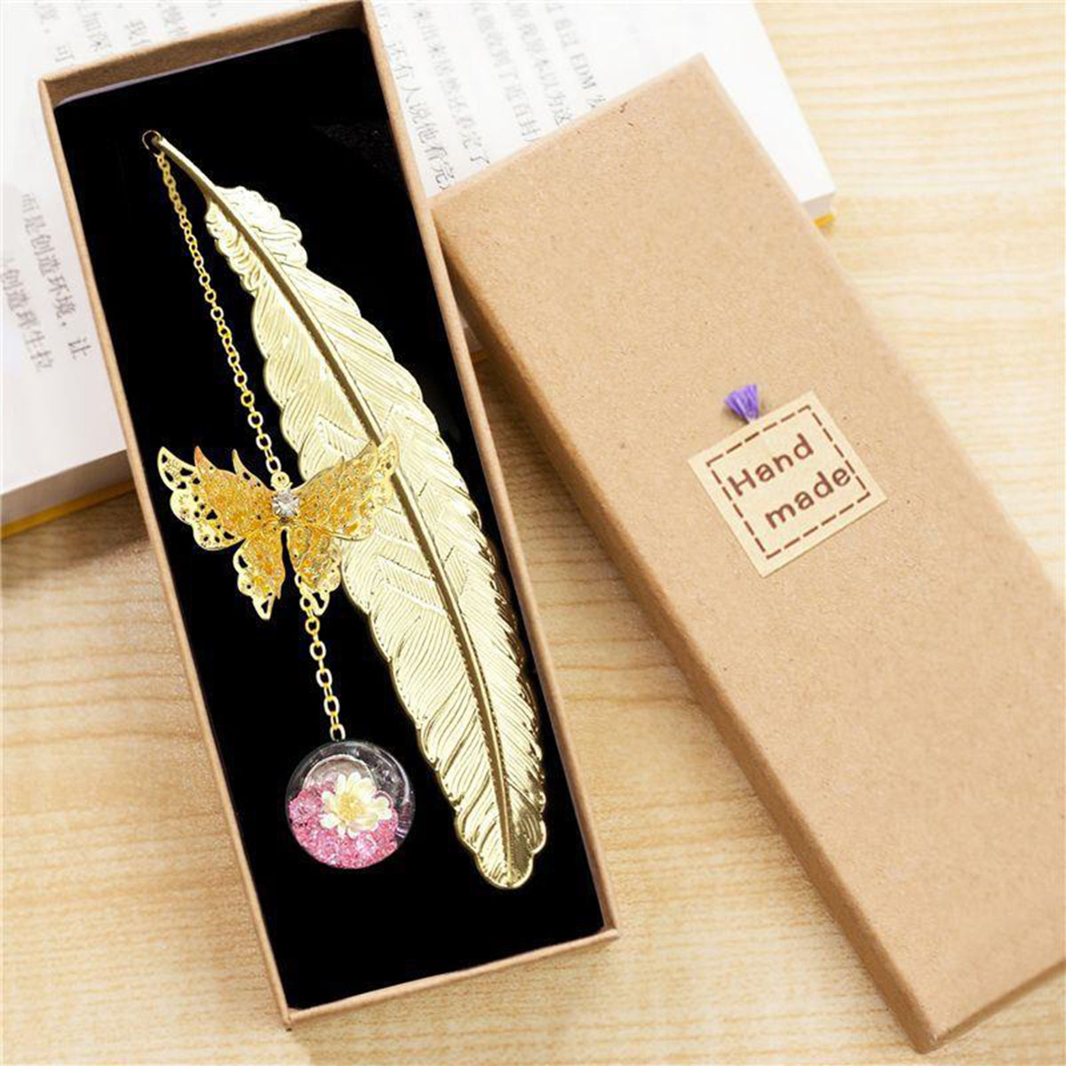 1 marque-page en métal style c - Dried Flower Bookmark avis et prix