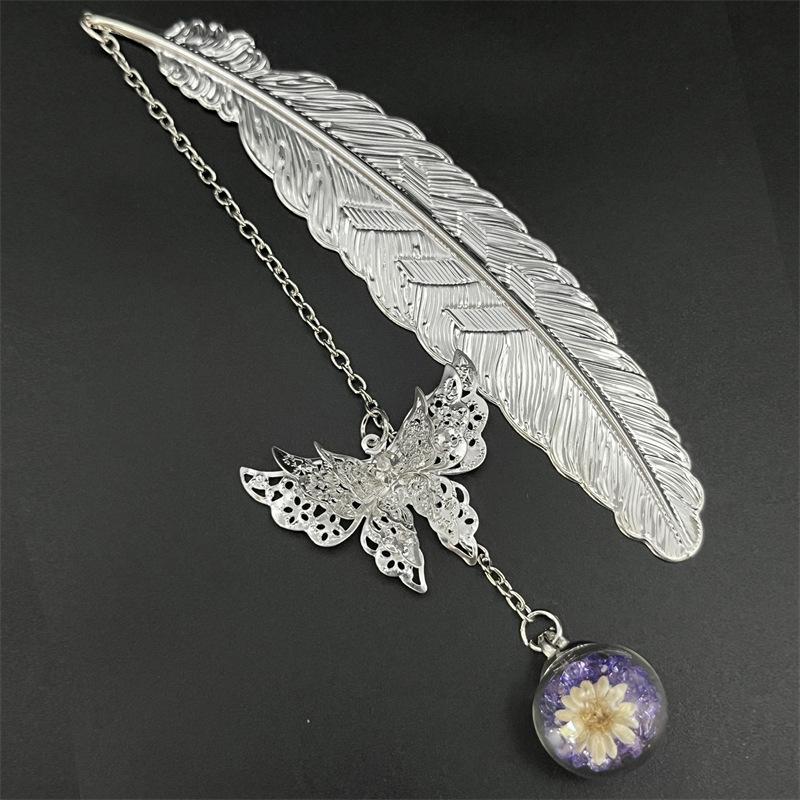Nouveau marque-page en métal d - Dried Flower Bookmark avis et prix
