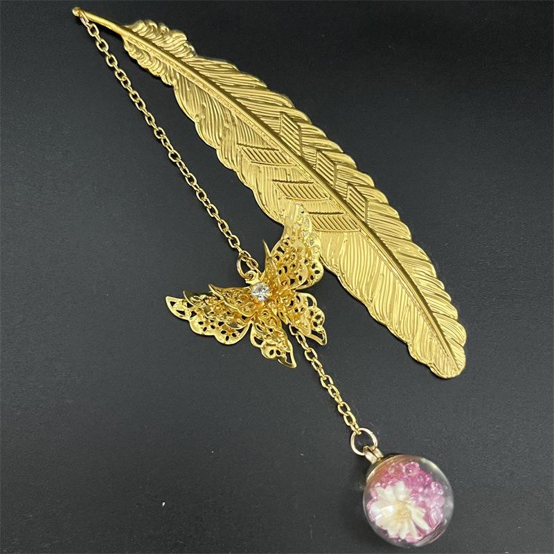 Nouveau marque-page en métal d - Dried Flower Bookmark avis et prix