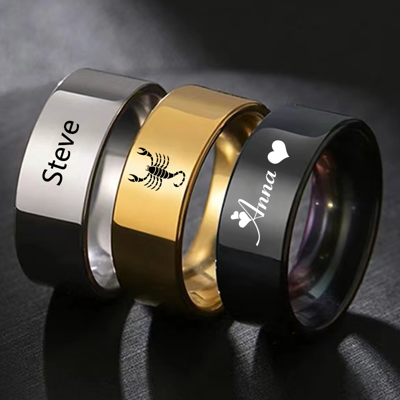 Bague personnalisée en acier i - Initial Ring Custom avis et prix