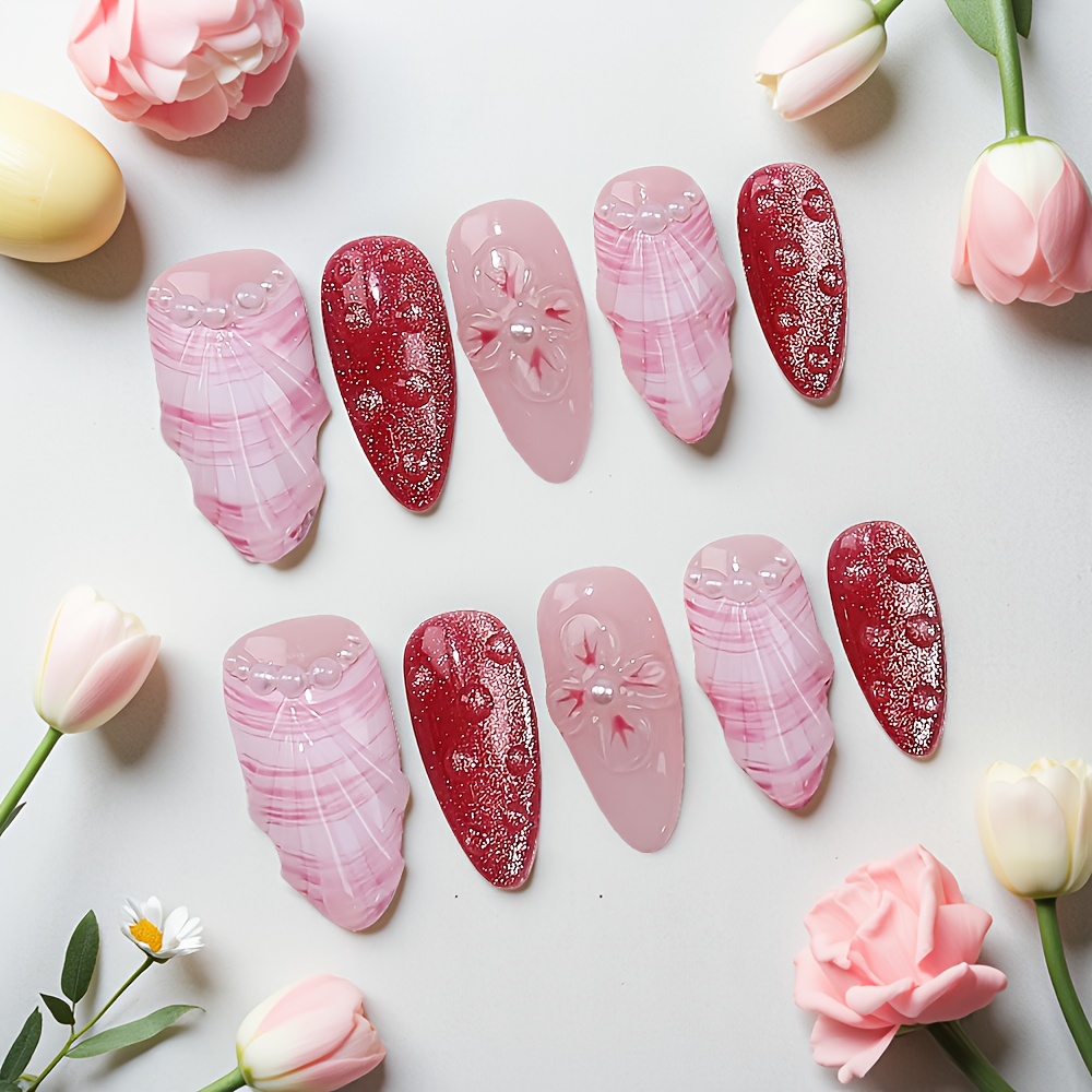 Kit de 10 faux ongles press-on - Pressed Flower Art avis et prix