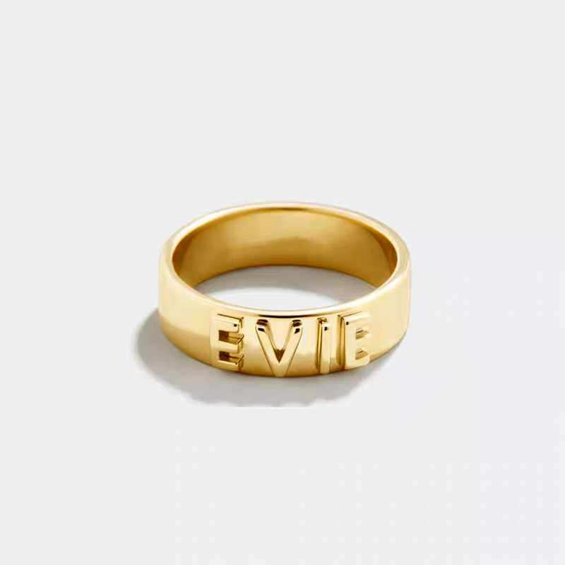 Bague avec nom personnalisé po - Initial Ring Custom avis et prix