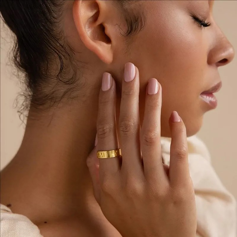 Bague avec nom personnalisé po - Initial Ring Custom avis et prix