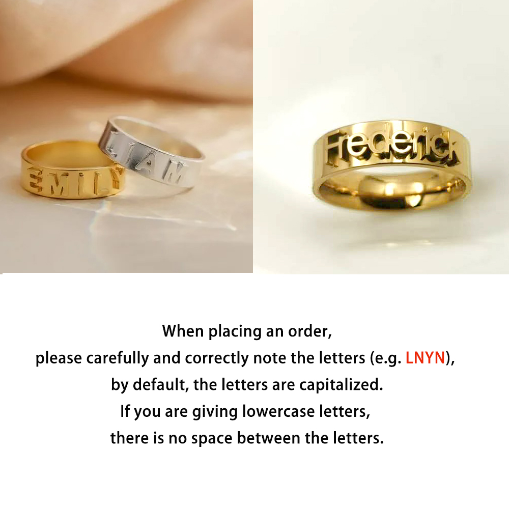 Bague avec nom personnalisé po - Initial Ring Custom avis et prix