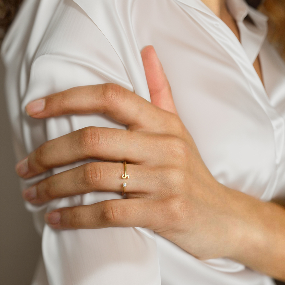 EMANCO Bagues ouvertes personn - Initial Ring Custom avis et prix