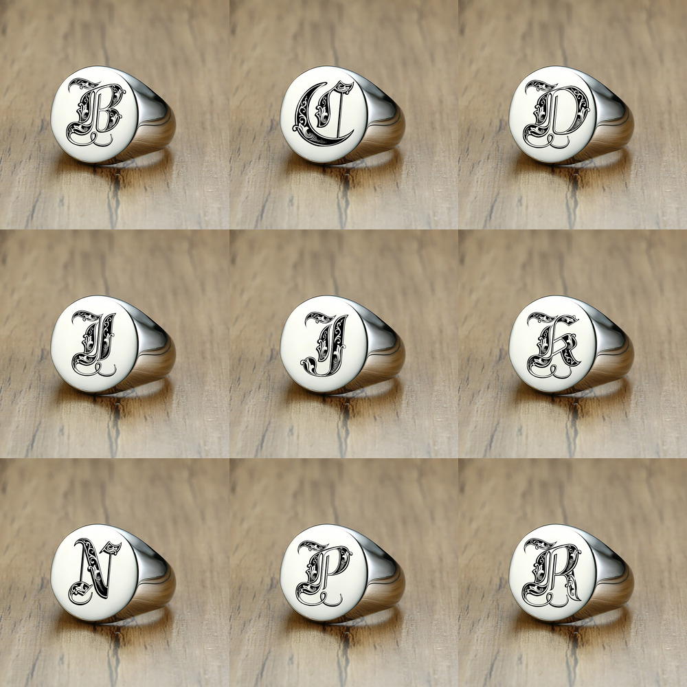 Vnox – bague de timbre pour ho - Initial Ring Custom avis et prix