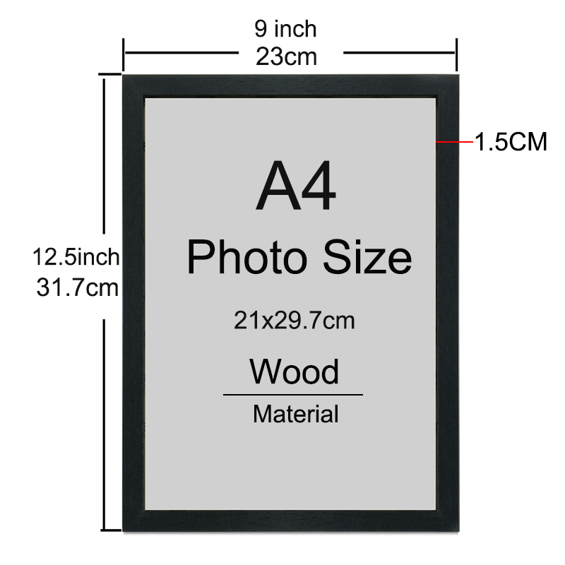 Lot de 2 cadres photo noirs en - Engraved Wood Frame avis et prix